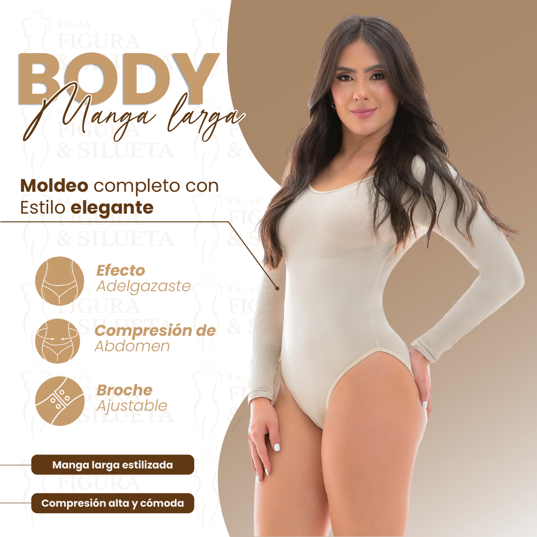 Body faja manga larga