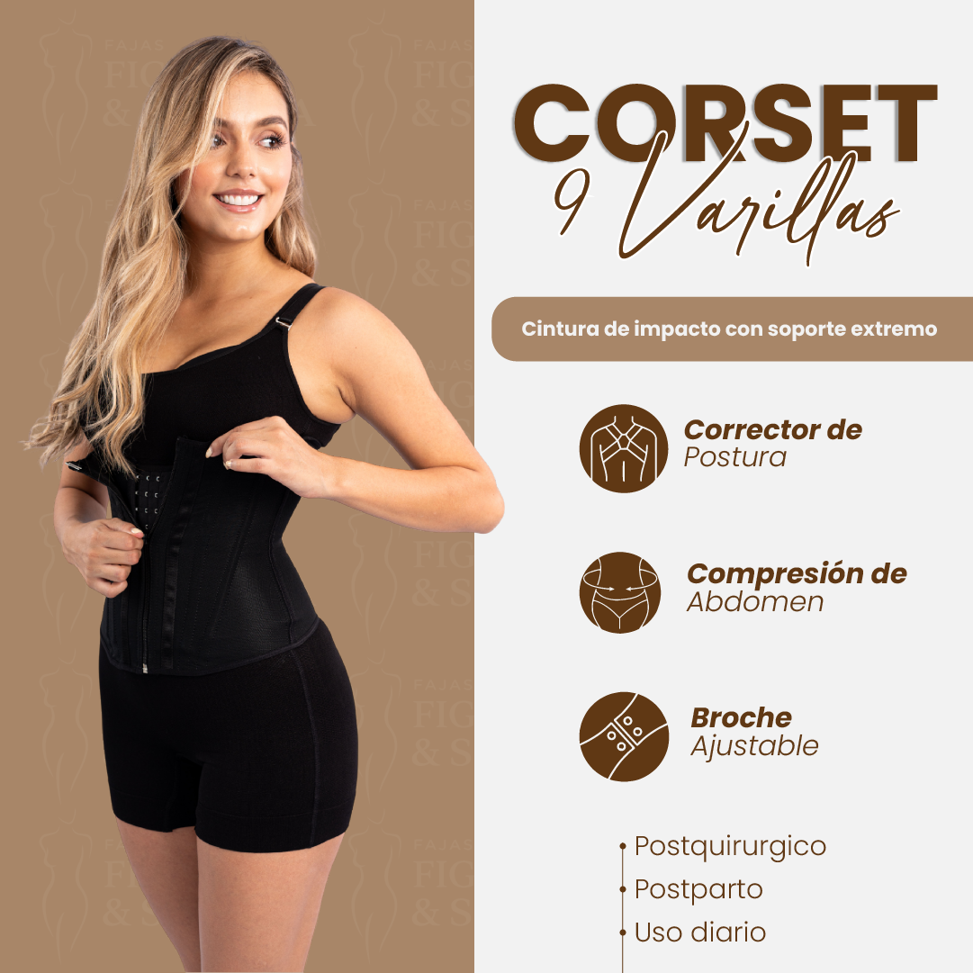 Cinturilla corset 9 varillas